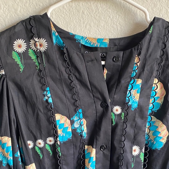 Cynthia Rowley Black Dress with Floral Design - Picture 8 of 14